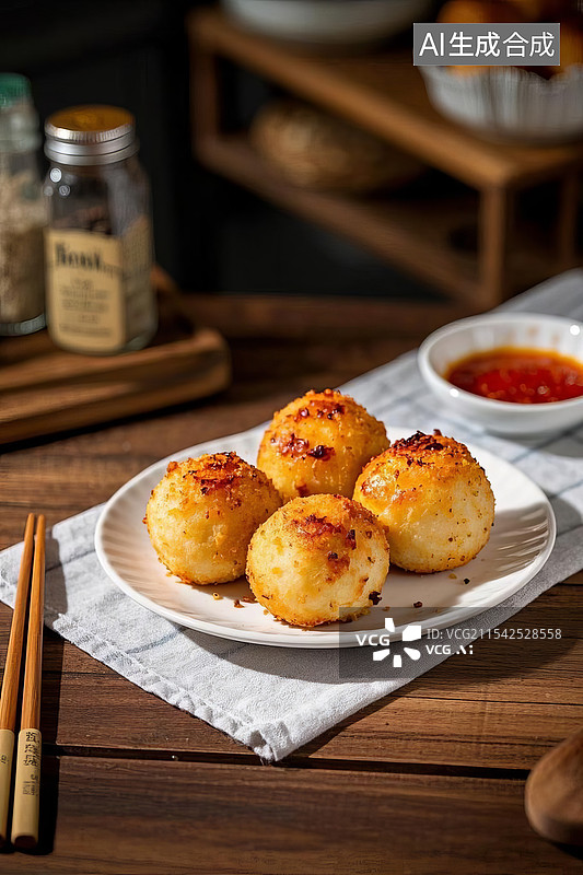 【AI数字艺术】章鱼丸子图片素材