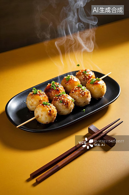 【AI数字艺术】章鱼丸子图片素材