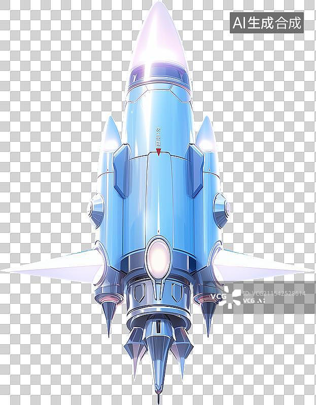 【AI数字艺术】3D火箭图片素材