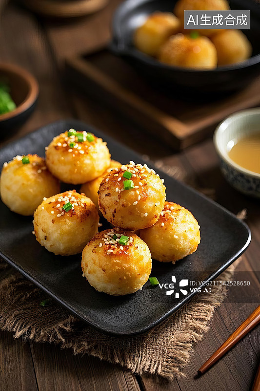 【AI数字艺术】章鱼丸子图片素材