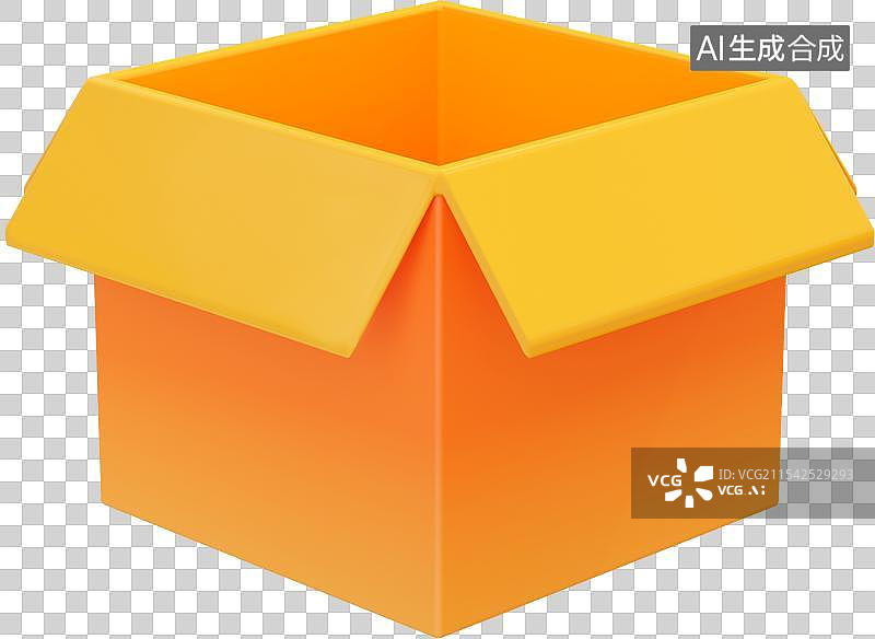 【AI数字艺术】打开的箱子3D图片素材