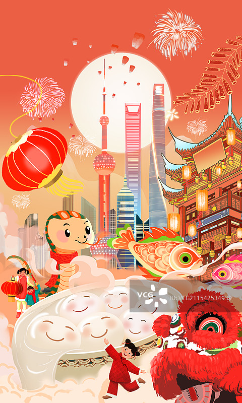 2025元宵节插画3图片素材