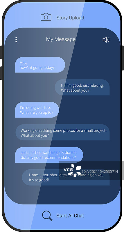 现代在线消息用户界面概念与聊天功能图片素材