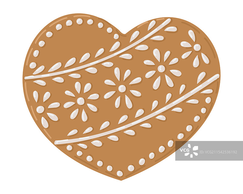 美丽的心形姜饼饼干图片素材