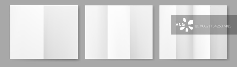 带折叠效果的信纸或小册子图片素材