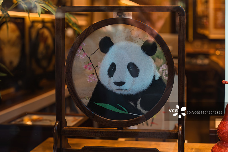 成都文殊院蜀绣图片素材