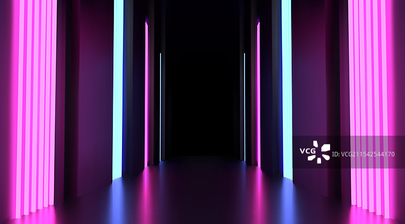 霓虹背景未来感房间舞台LED灯光图片素材