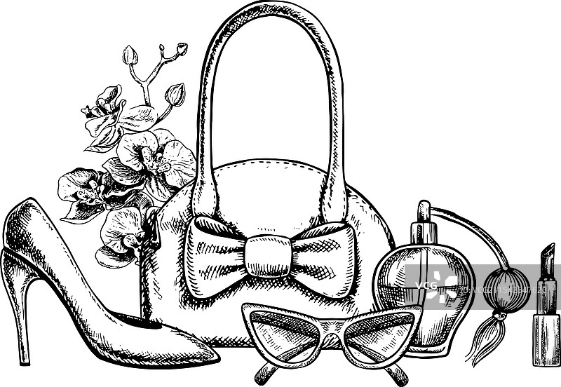 女性配饰 手袋 太阳镜 女性图片素材