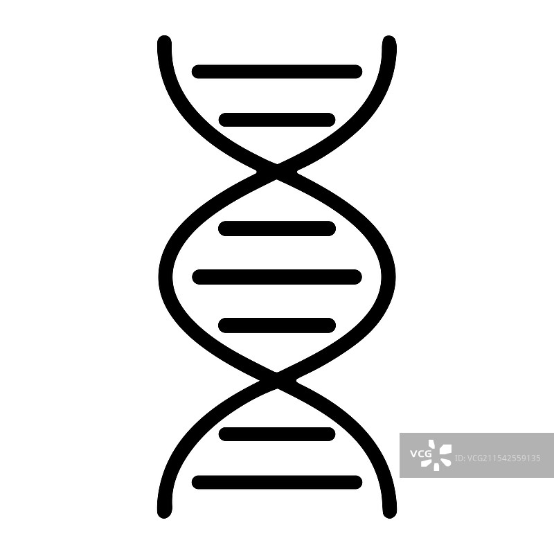 DNA链轮廓图标图片素材