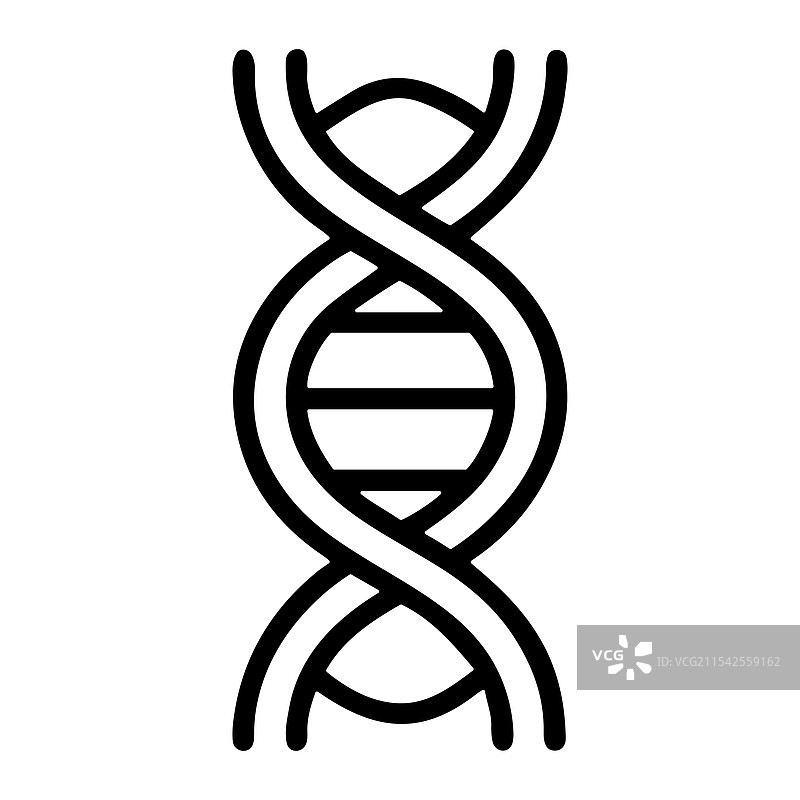 DNA链条轮廓图标图片素材