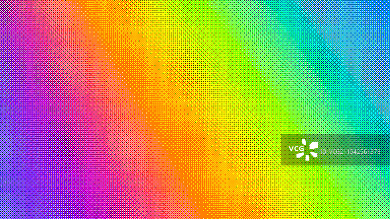 色彩丰富的像素艺术彩虹渐变抖动图片素材