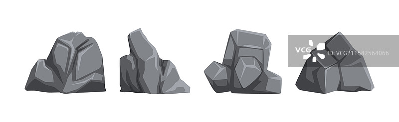 岩石和巨大的灰色巨石组合图片素材