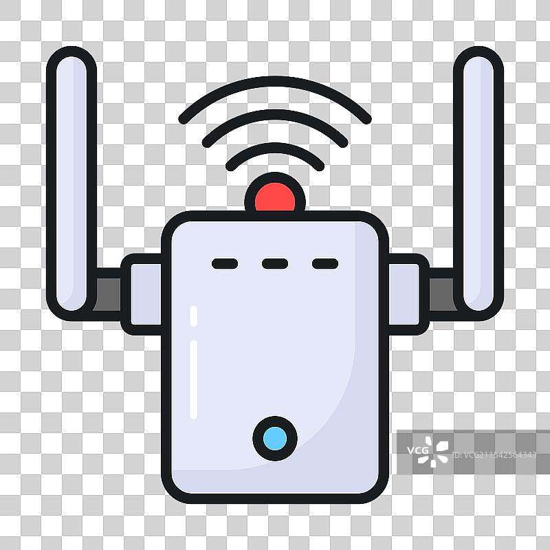 时尚互联网风格的WiFi调制解调器图标图片素材