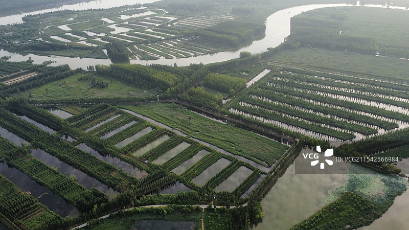 航拍东平湖、大宋不夜城图片素材