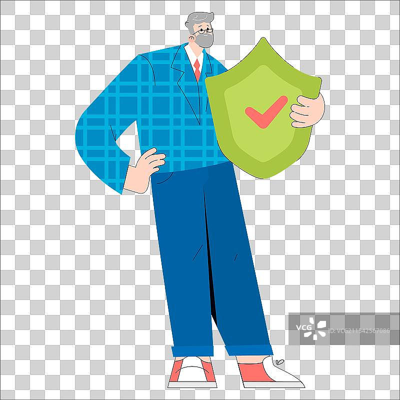 年长的商人平面图图片素材