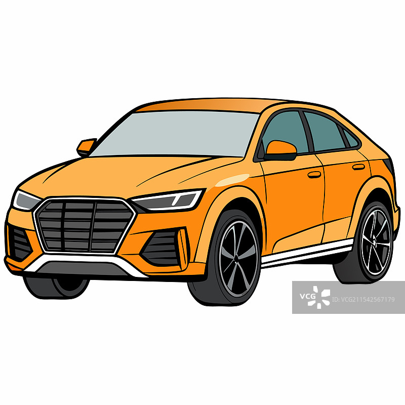 奥迪汽车扁平设计图片素材