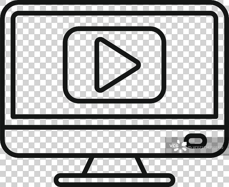 桌面电脑显示视频流媒体图片素材