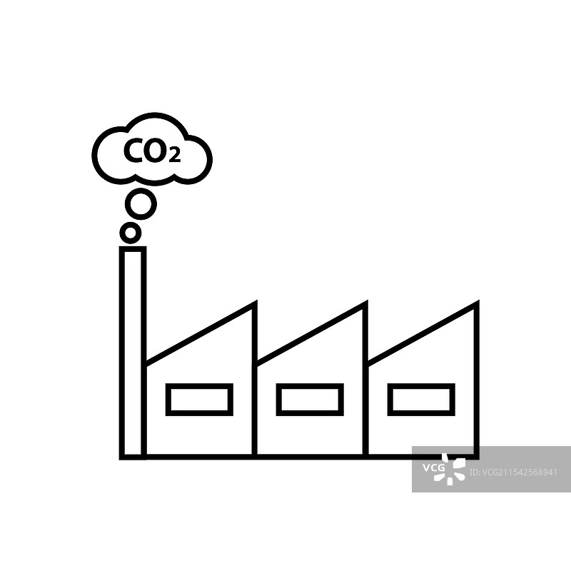 二氧化碳云工厂黑色图标图片素材