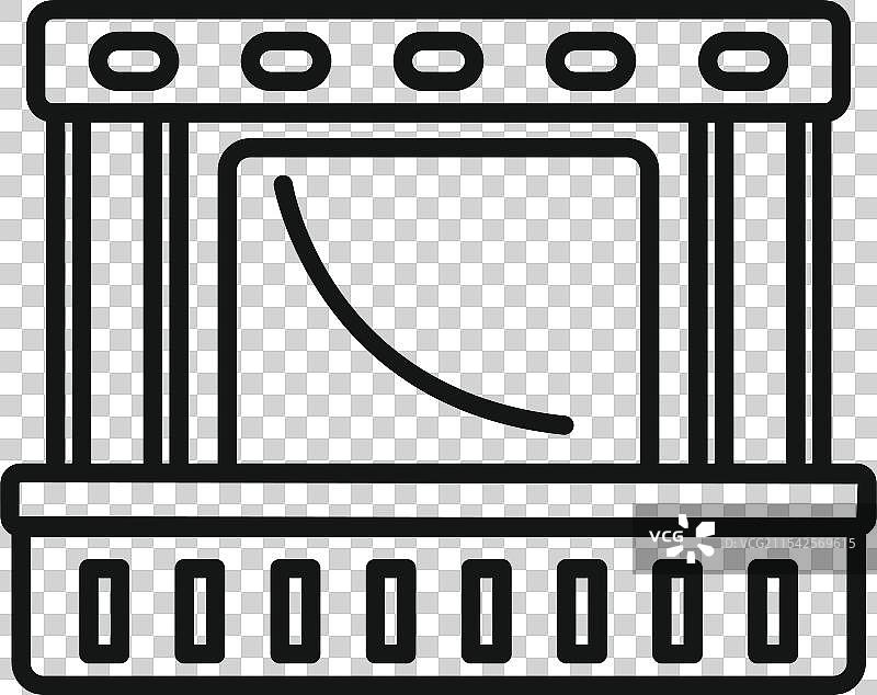 空荡荡的剧院舞台，拉开的幕布图片素材
