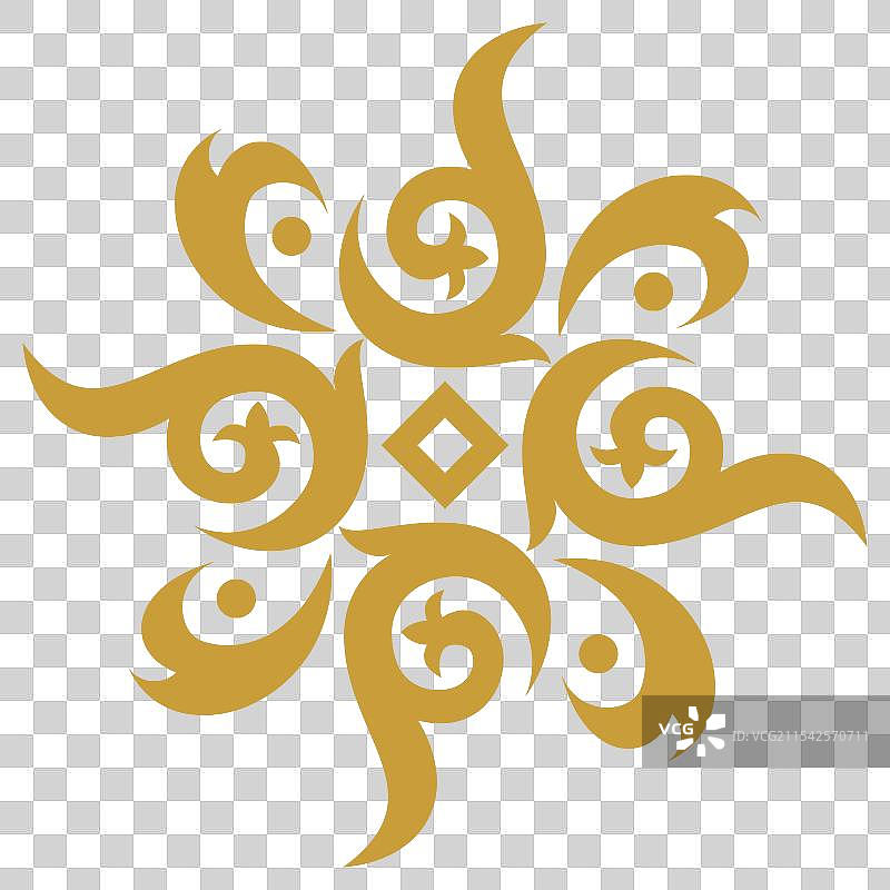 哈萨克金饰图案设计图片素材