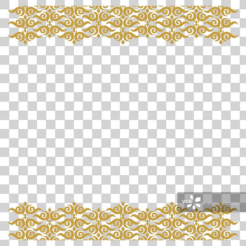 哈萨克金色装饰框架设计图片素材