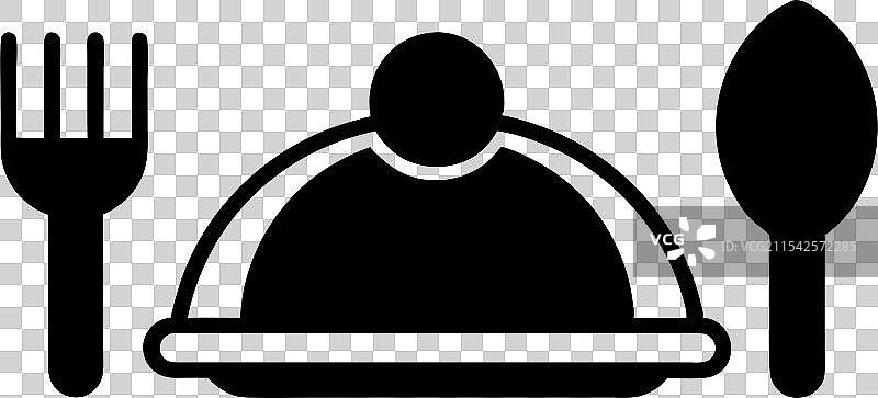 叉子、勺子、刀子、盘子、厨师帽和餐罩 4图片素材