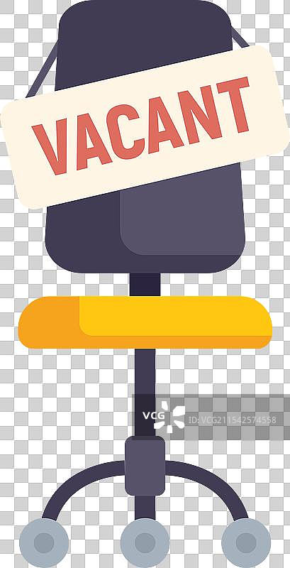 带有空位标志的办公椅图片素材