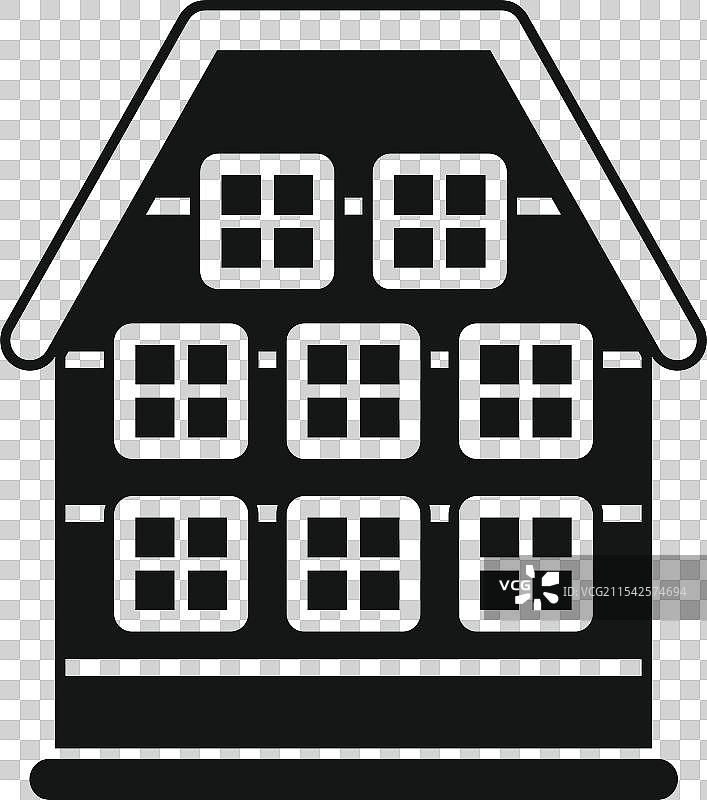 糖霜装饰的姜饼屋，带有窗户图片素材