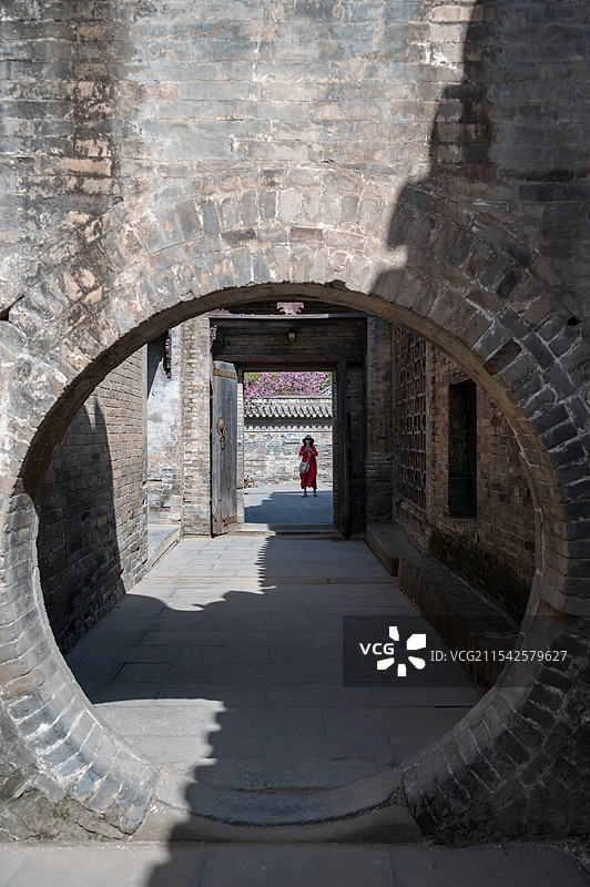 天官王府 樊家庄园 圆形拱门图片素材