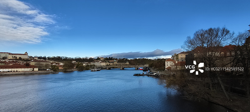 捷克布拉格～伏尔塔瓦河沿岸风景图片素材