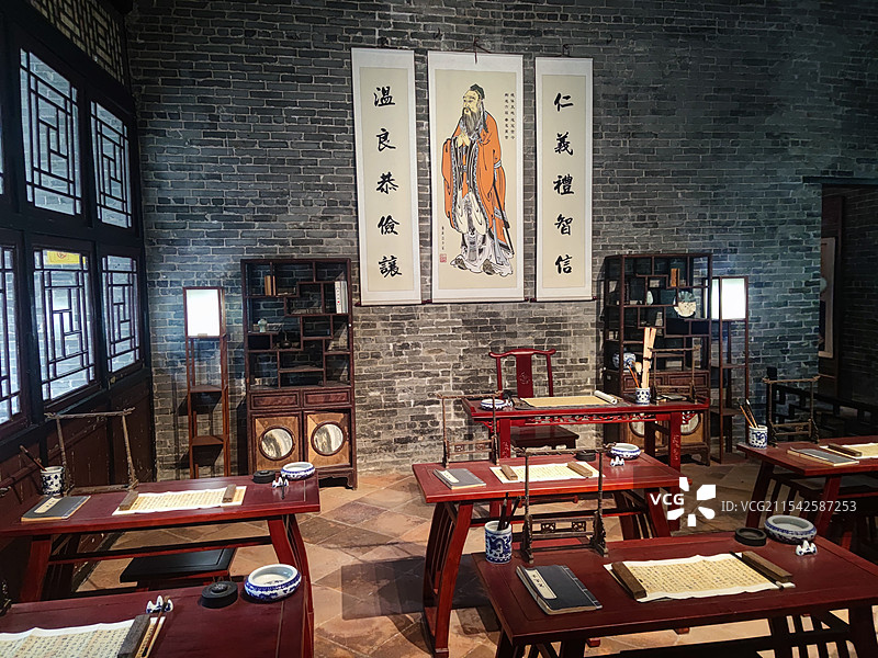 佛山-顺德-清晖园-私塾-孔子-学堂图片素材