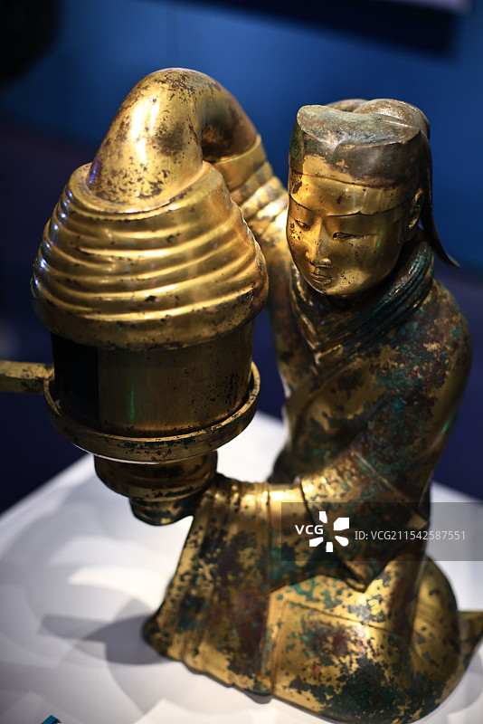 汉 长信宫灯 陕西历史博物馆秦汉馆藏图片素材