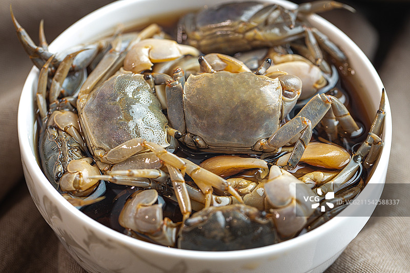 醉螃蟹醉蟹生腌酒醉螃蟹鲜美蛋糟醉糟货大闸蟹图片素材