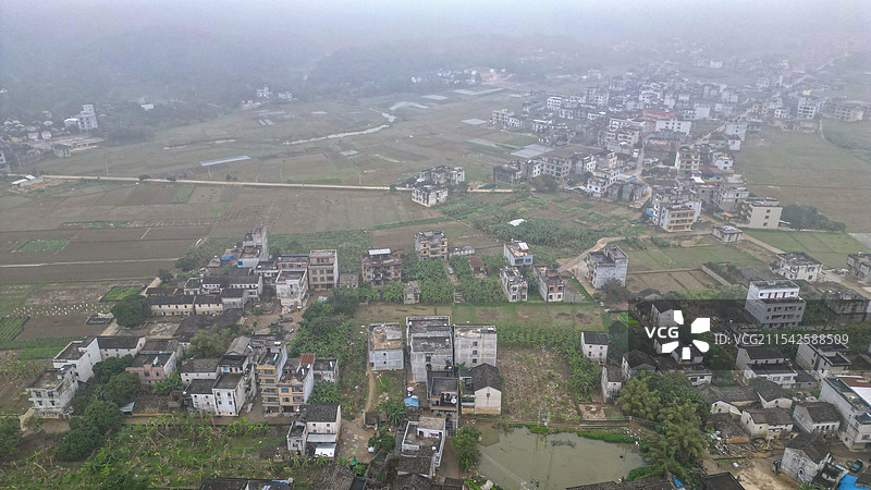 广西省博白县菱角镇航拍图片素材