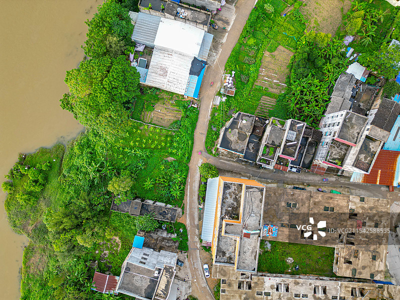 广西省博白县菱角镇航拍图片素材