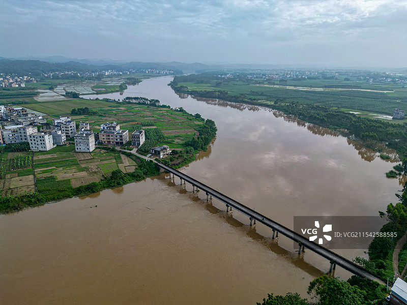 广西省博白县菱角镇航拍图片素材