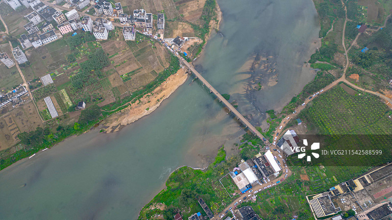 广西省博白县菱角镇航拍图片素材