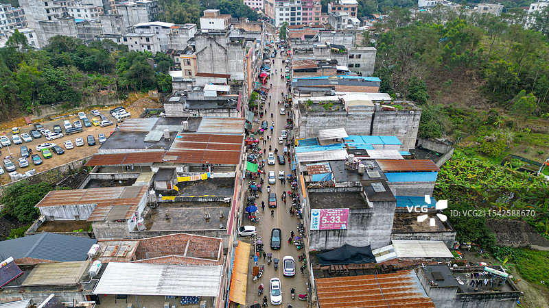 广西省博白县菱角镇航拍图片素材