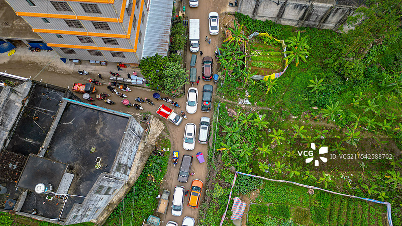 广西省博白县菱角镇航拍图片素材