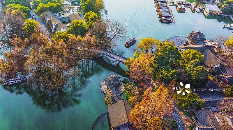 西湖秋色图片素材