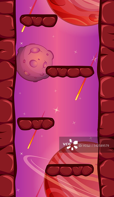 2D手机游戏的幻想太空背景图片素材