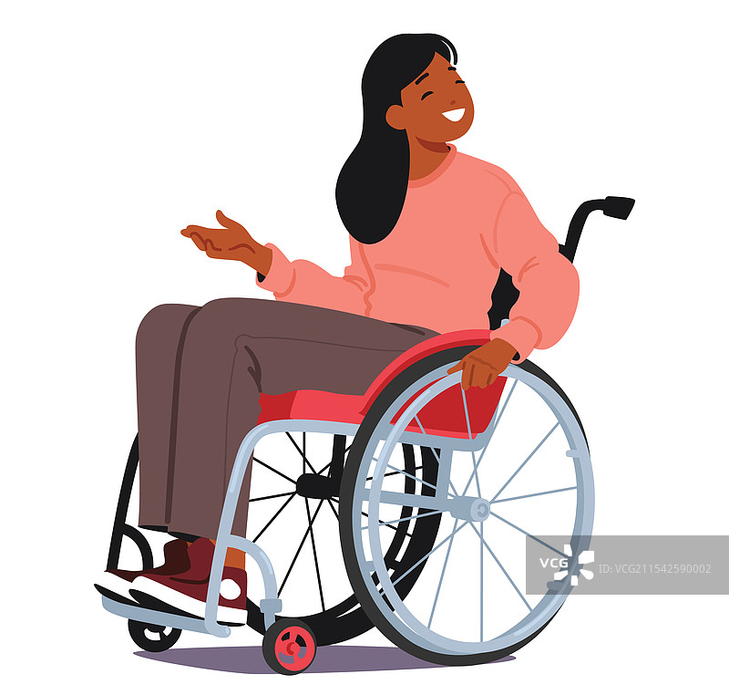 快乐微笑的包容性女性卡通角色图片素材