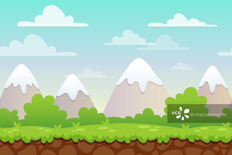 草地与山脉的风景图片素材