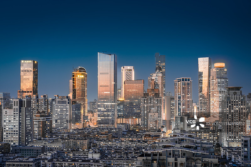 南京秦淮区高角度建筑群图片素材