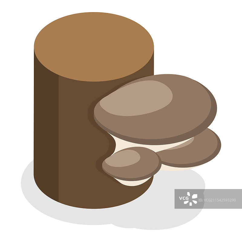 3D等距平面蘑菇图标集 1图片素材