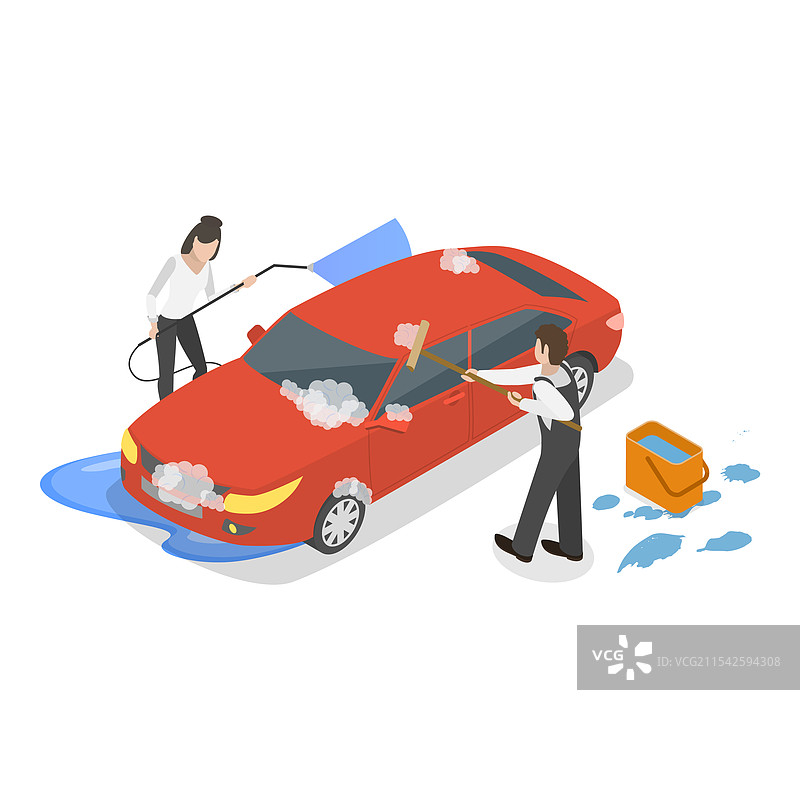 汽车的三维等距平面图图片素材