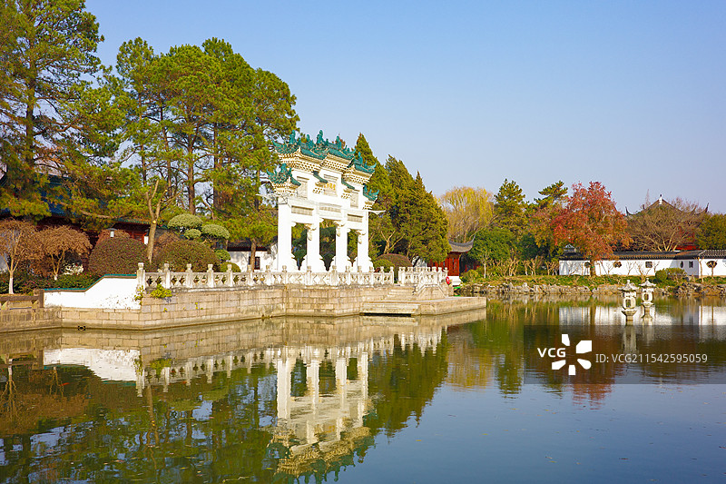 上海大观园，省亲别墅牌坊图片素材