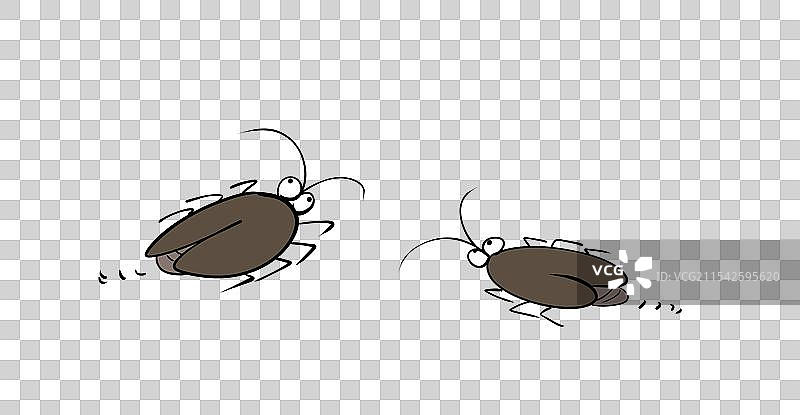 卡通蟑螂漫画元素图片素材