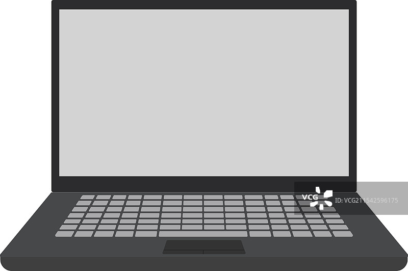 黑色笔记本电脑模型，真实笔记本电脑空白屏幕图片素材