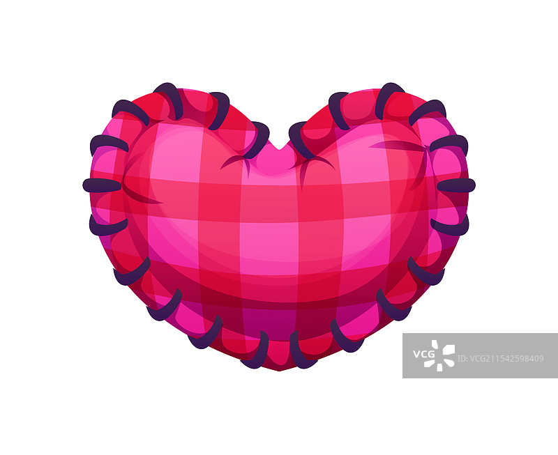 卡通情人节假日用布料制成的心形装饰图片素材